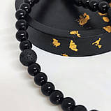Чотки на 100 намистин з вулканічної лави і онікса чорного, фото 6