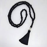 Чотки на 100 намистин з вулканічної лави і онікса чорного, фото 2