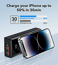 Зовнішній акумулятор Power Bank Baseus Star Lord PD+QC 22.5 W 30000 мА·год Black, фото 5
