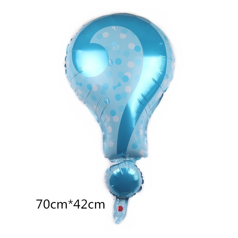 Фольгована кулька фігура Знак питання 70х42 см голуба, фото 1