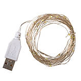 Гірлянда "Роса" 50 LED, біла, 5 метрів на USB, фото 3