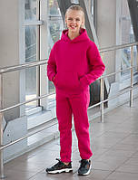 Теплий спортивний костюм на дівчинку підлітковий на флісі рожевий 140-164р