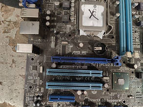 Мат. плата ASUS P7H55-M LX LGA1156 H55 PCI-E+Dsub DVI+GbLAN SATA MicroATX 2DDR3 No НР243008106, фото 3