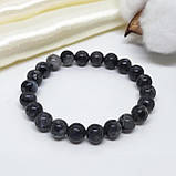 Браслет на 22 намистини з каміння 8 мм лабрадорит, фото 2