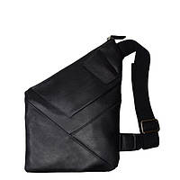 Мужская сумка-кобура Grande Pelle из натуральной кожи с одним отделением черная