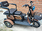 Електротрайк Електроскутер триколісний Crosser TR-1 600Вт Кроссер чорний, фото 5