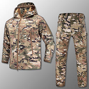 🔥 Костюм непромокальний SoftShell демісезонний "Klos" (Multicam) (зсу, военная, нгу, нацгвардии, тактическая)