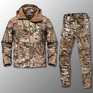🔥 Костюм непромокальний демісезонний SoftShell (Multicam) (зсу, военная, нгу, нацгвардии, тактическая)