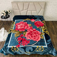 Плед стрижений з тиснений Версаль бірюза Євро 200х240, 3,5кг.