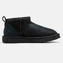 Зимові Черевики UGG Classic Ultra Mini Black / УГГ Класик Ультра Міні Чорні, фото 3