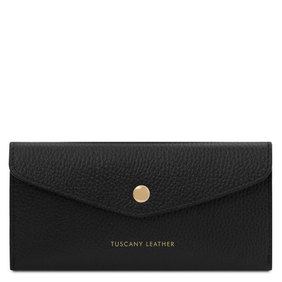 Жіноча шкіряна сумка-конверт Tuscany Leather TL142322 (Чорний)