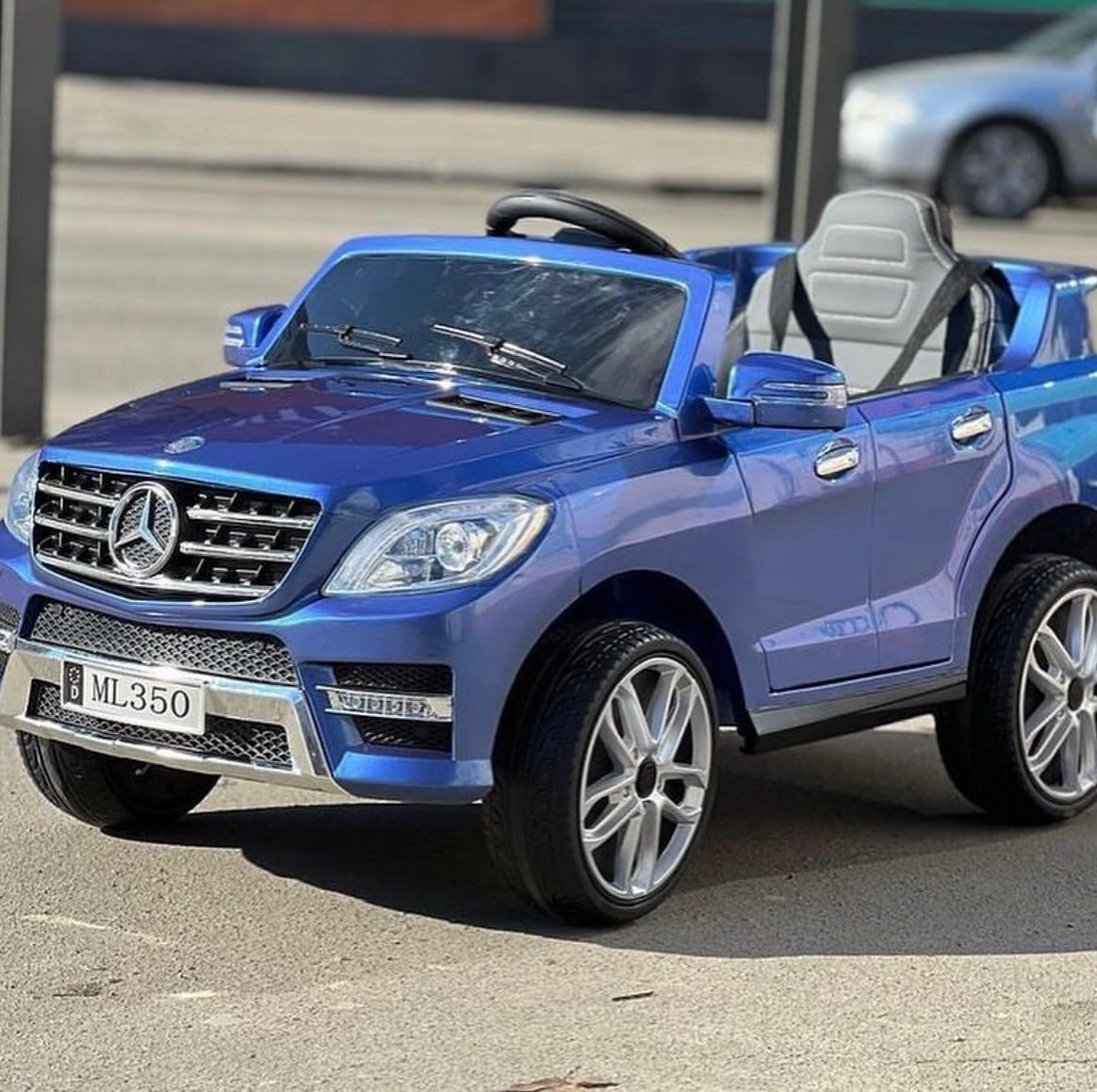 Дитячий електромобіль Mercedes ML 350 з пультом радіокерування для дітей 3-8 років M 3568 автопофарбування синій