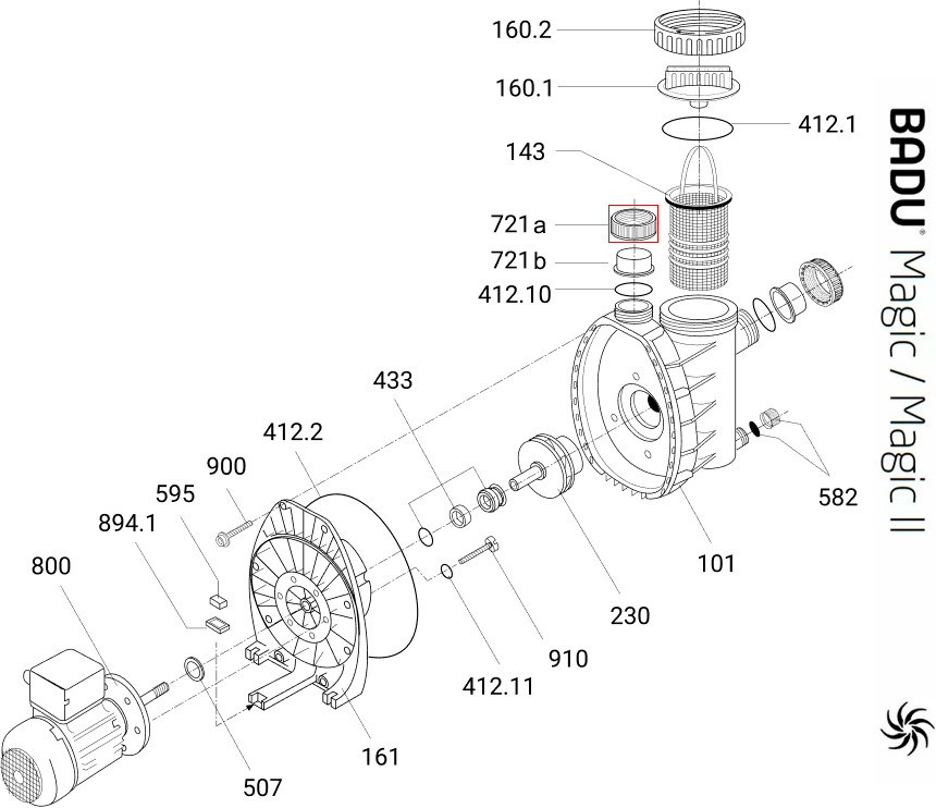 Гайка сполучної муфти насоса Speck BADU PICCO II/MAGIC (292.1672.111)