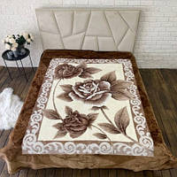 Плед стрижений з тиснений Роза Євро 200х240, 3,5кг.