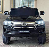 Дитячий електромобіль Джип Toyota  Land Cruiser  JJ2022 з пультом радіокерування для дітей 3-8 років чорний, фото 9