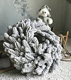 Вінок хвойний різдвяний Lux литий d-70 см засніжений, фото 4