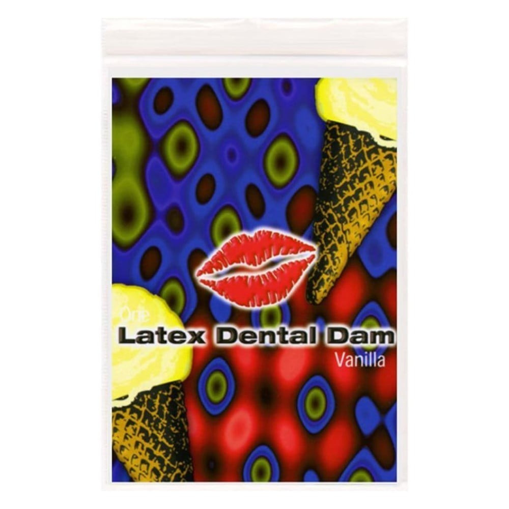 Серветка для орального сексу Vanilla Latex Dental Dams зі смаком ванілі, 1 шт. 18+, фото 1