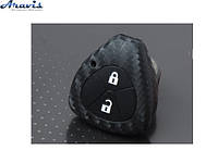 Чехол на пульт сигнализации силиконовый Toyota ZB 2 Carbon 909 (3902)