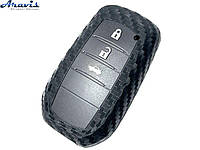 Чехол на пульт сигнализации силиконовый Toyota ZN 3 Carbon 906 (3896)