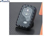 Чехол на пульт сигнализации силиконовый Toyota-KMR 3 Carbon 1004 (4 040)