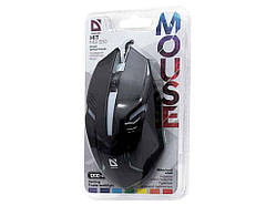 Мишка дротова HIT MB-550 RGB чорний ТМ DEFENDER