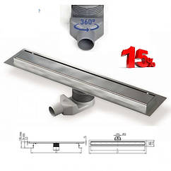 Лінійний трап для душу з поворотним сифоном 85 см MCH N 850 K1 Чехія