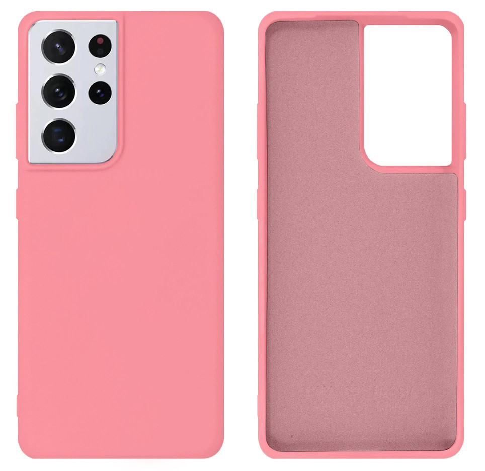 Чохол Silicone case Camera Protective для Samsung S21 Ultra (04) рожевий Pink