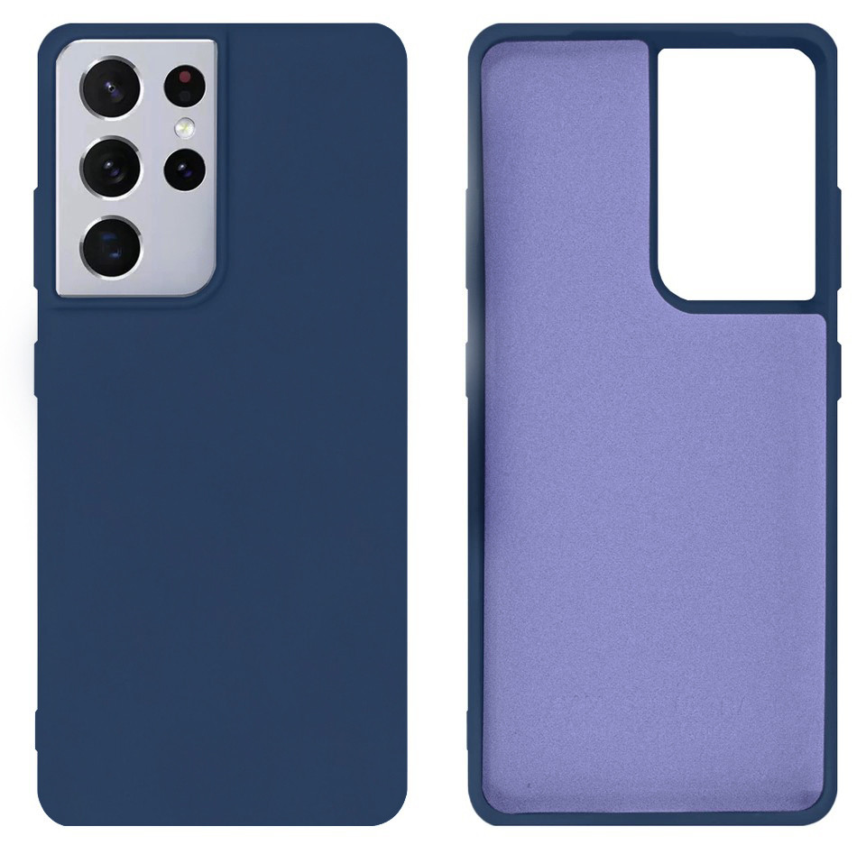 Чохол Silicone case Camera Protective для Samsung S22 Ultra (08) темно-синій Dark Blue