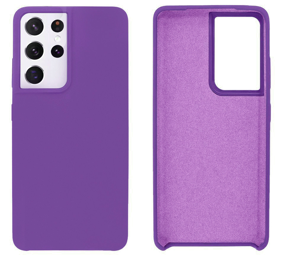 Чохол Silicone case Camera Protective для Samsung S21 Ultra (14) фіолетовий Purple