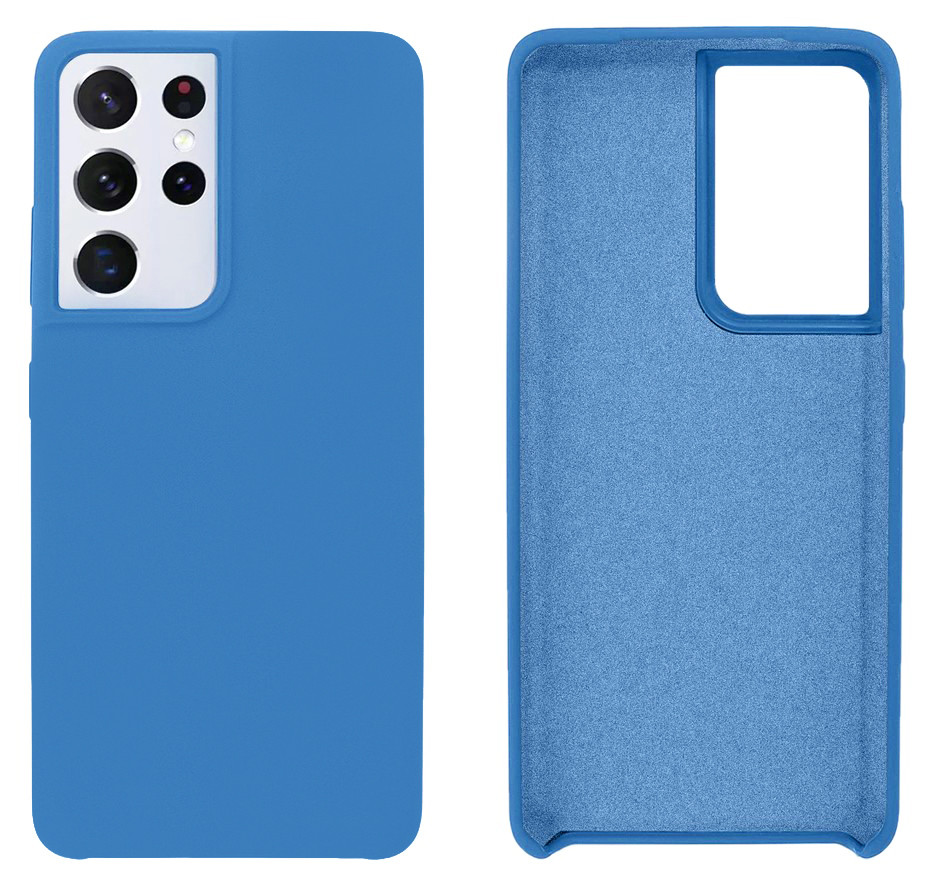 Чохол Silicone case Camera Protective для Samsung S22 Ultra (16) синій Blue