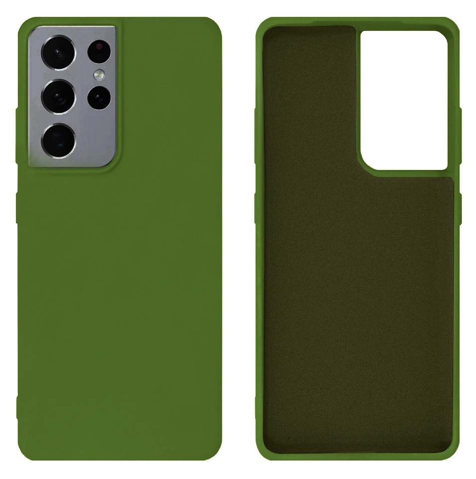 Чохол Silicone case Camera Protective для Samsung S21 Ultra (25) хакі зелений Khaki