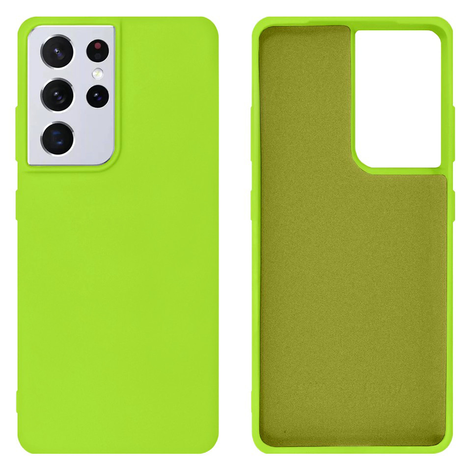 Чохол Silicone case Camera Protective для Samsung S22 Ultra (27) яскраво зелений Neon green