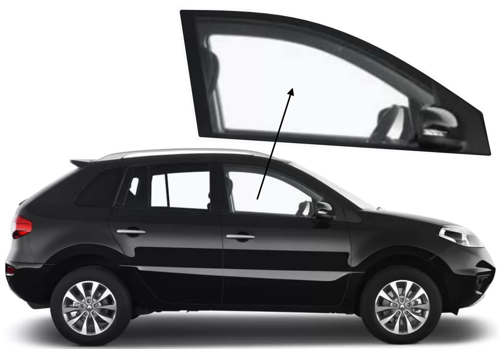 Бічне скло Renault Koleos 2008-2017 передніх дверей праве, фото 1