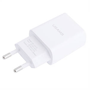 Зарядний пристрій US-CC075 T18 Single USB (USAMS) білий, фото 1