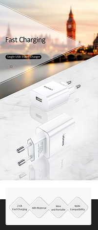 Зарядний пристрій US-CC075 T18 Single USB (USAMS) білий, фото 4