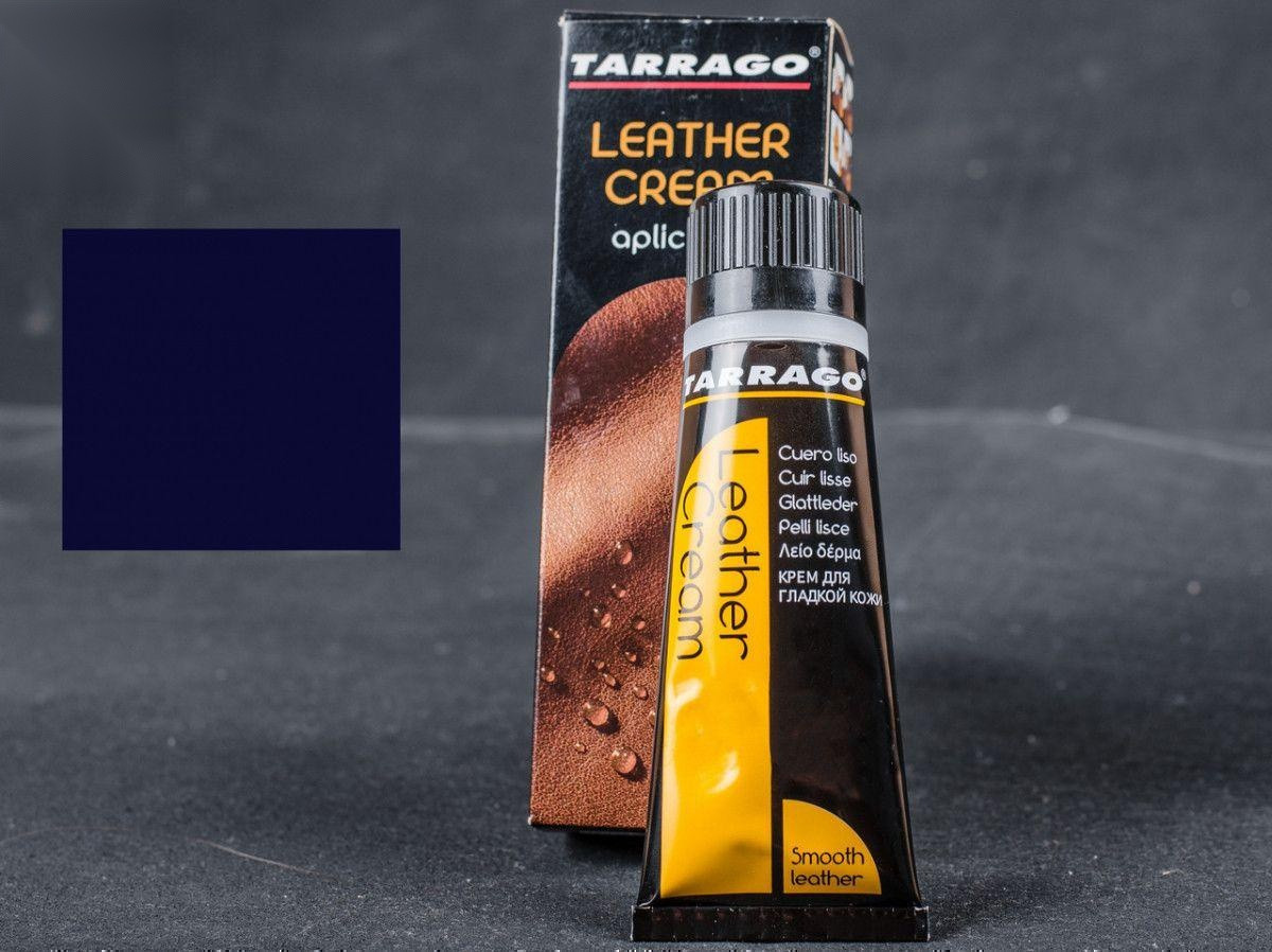 Водовідштовхувальний крем для взуття темно-синій Tarrago Leather Cream, 75 мл, (17)