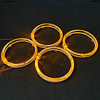 LED ангельські оченята на BMW E30/32/34 Білий + Оранжевий, фото 4