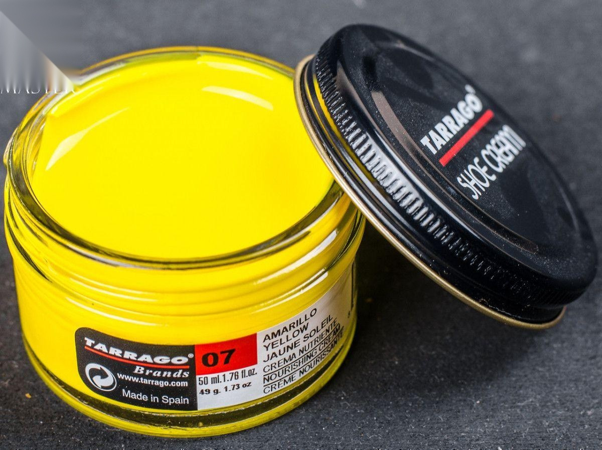 Крем жовтий для взуття Tarrago Shoe Cream, 50 мл, (07)