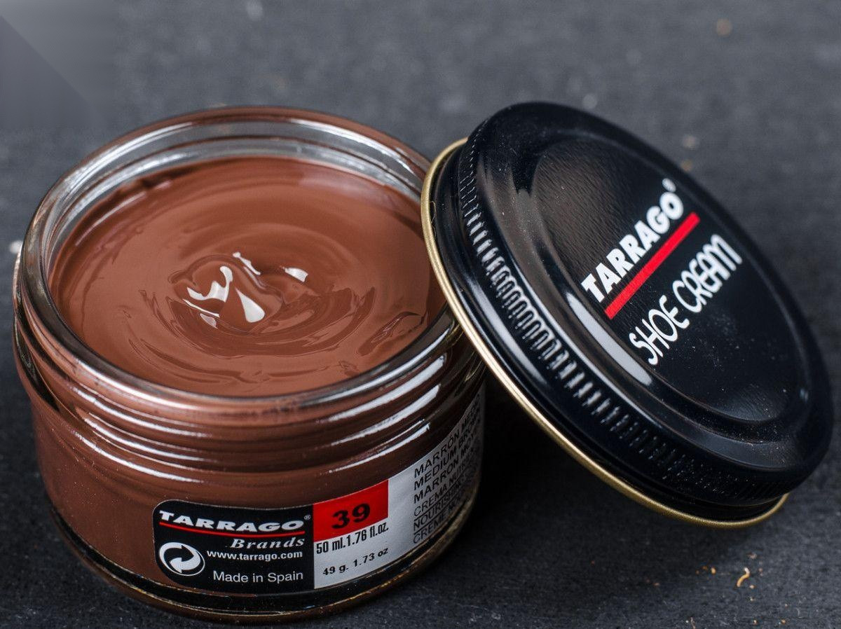 Крем середній коричневий для гладкої шкіри Tarrago Shoe Cream, 50 мл, (39)