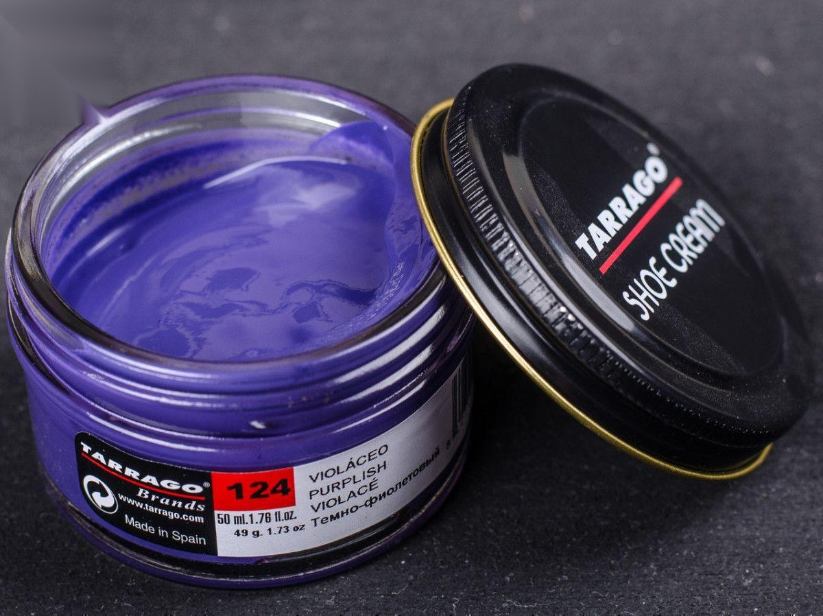 Крем для взуття темно-фіолетовий Tarrago Shoe Cream, 50 мл, (124)