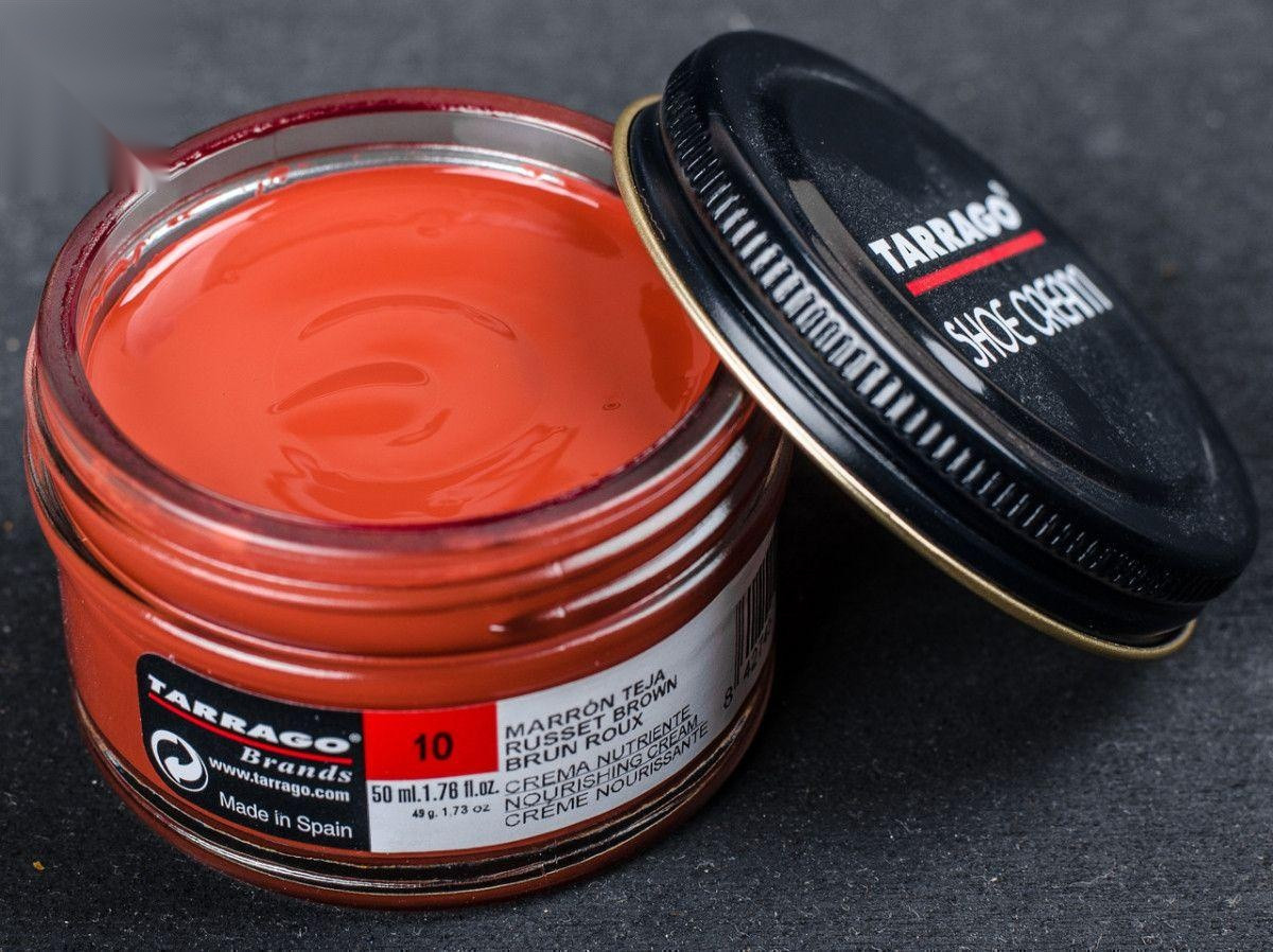 Крем для взуття червоно-коричневий Tarrago Shoe Cream, 50 мл, (10)