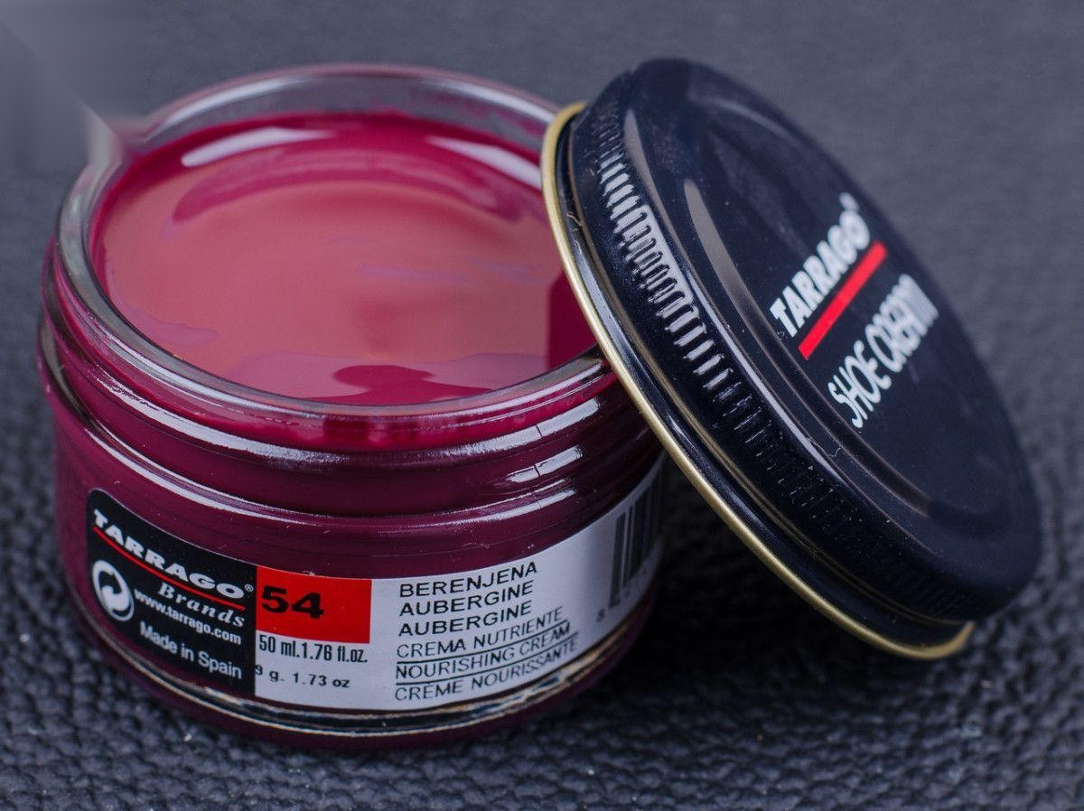 Крем для взуття темно-ліловий Tarrago Shoe Cream, 50 мл,(54)