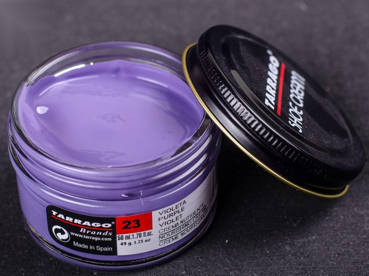 Крем фіолетовий для взуття з гладкої шкіри Tarrago Shoe Cream, 50 мл, (23)