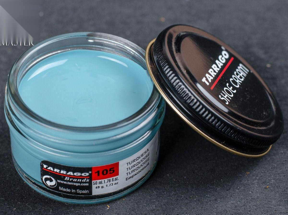 Крем кол.бірюзовий для взуття Tarrago Shoe Cream, 50 мл,(105)