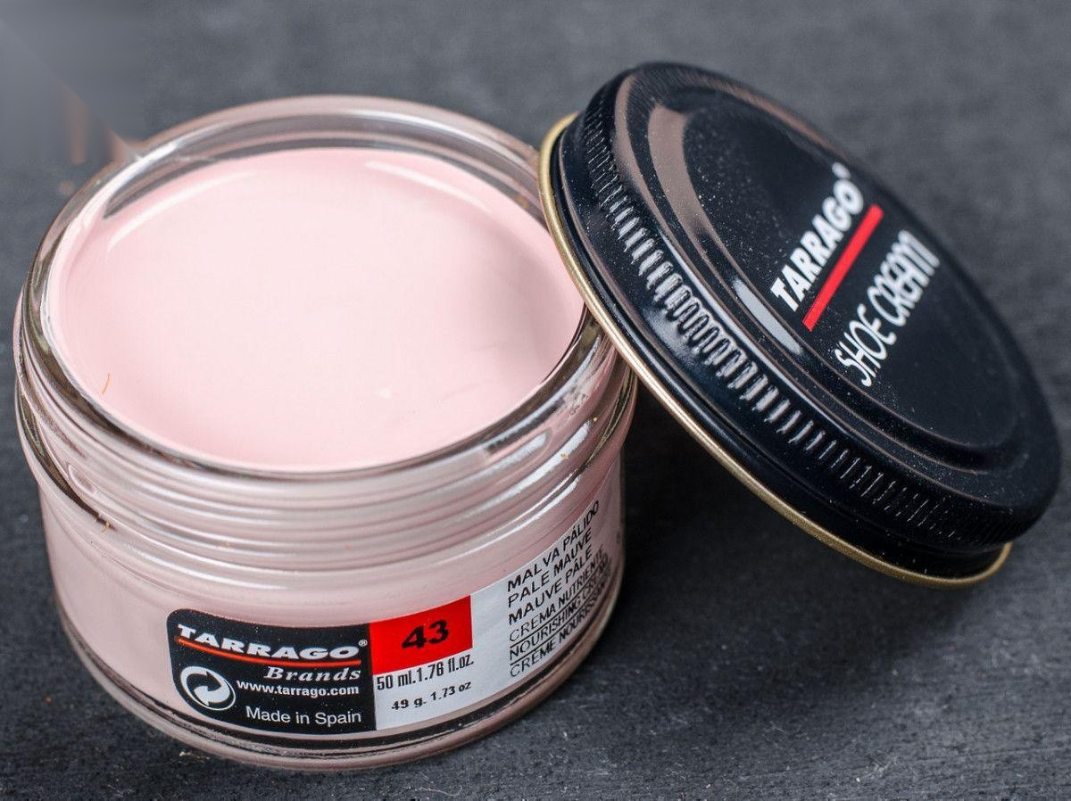 Крем для взуття блідо-ліловий Tarrago Shoe Cream, 50 мл,(43)