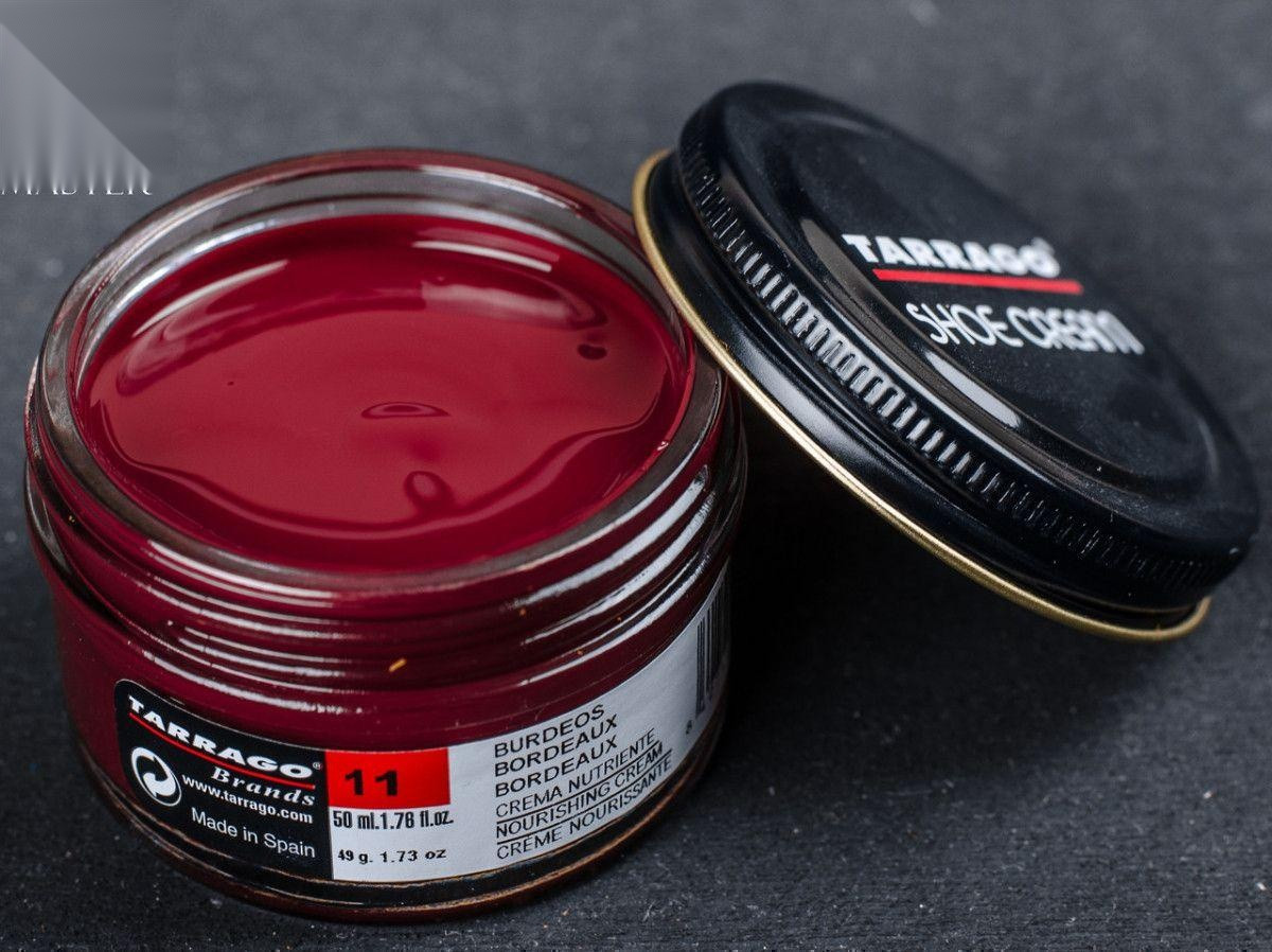 Крем для взуття бордовий Tarrago Shoe Cream, 50 мл, (11)