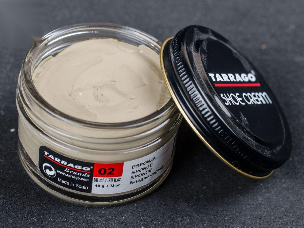 Крем блідо-сірий для взуття Tarrago Shoe Cream, 50 мл, (02)