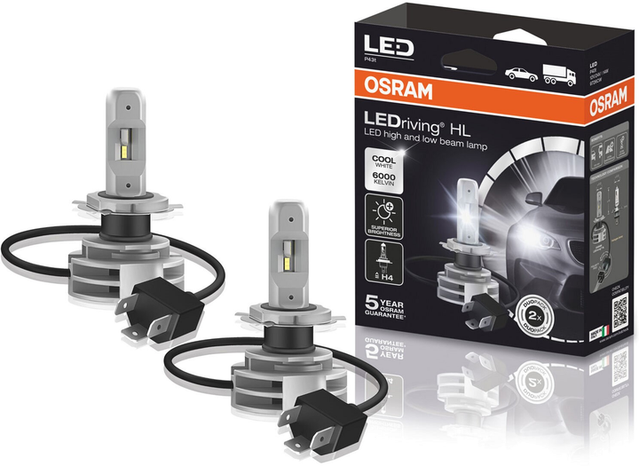 Автолампи OSRAM LED H4 LED riving HL H4