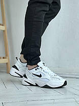 Чоловічі кросівки Nike M2K Tekno White Black Кеди Найк Текно шкіряні білі повсякденні демісезон В'єтнам, фото 5