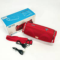 Портативна колонка TG642 з RGB підсвічуванням та ремінцем, портативна блютус колонка. Колір: червоний